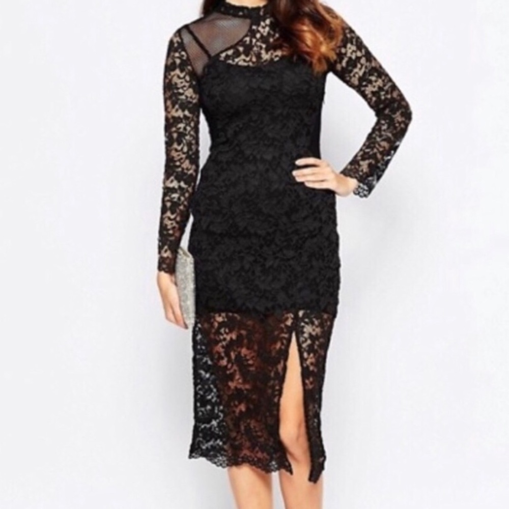 Sheer Dress. Model is wearing a slip underneath.